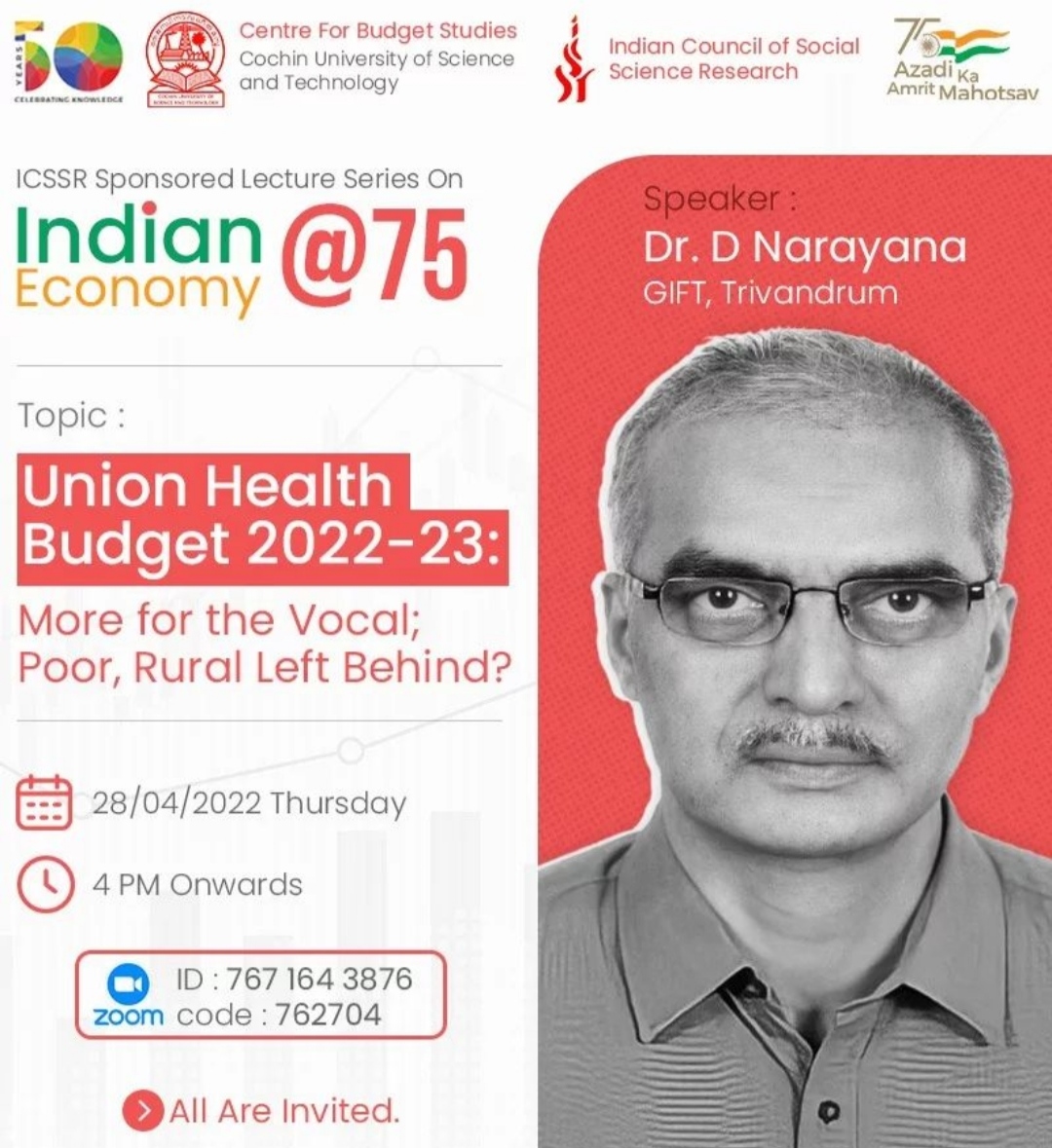ICSSR Lecture Series : Union Health budget
