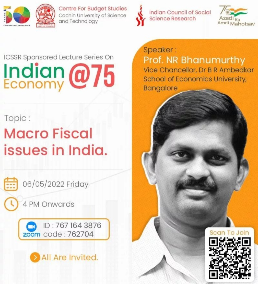 ICSSR Lecture Series : Macro Fiscal Issues in India