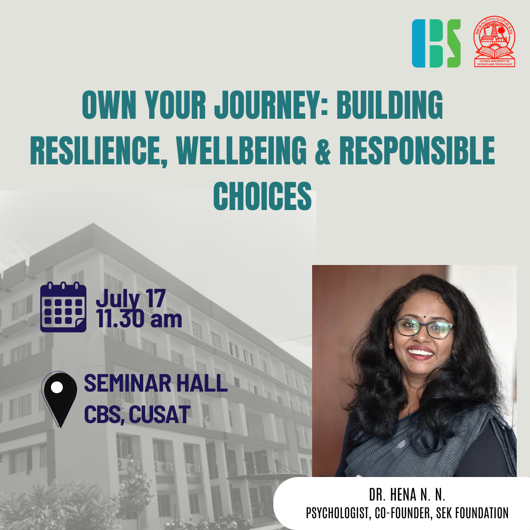 Own your journey: building resilience, wellbeing & responsible choices