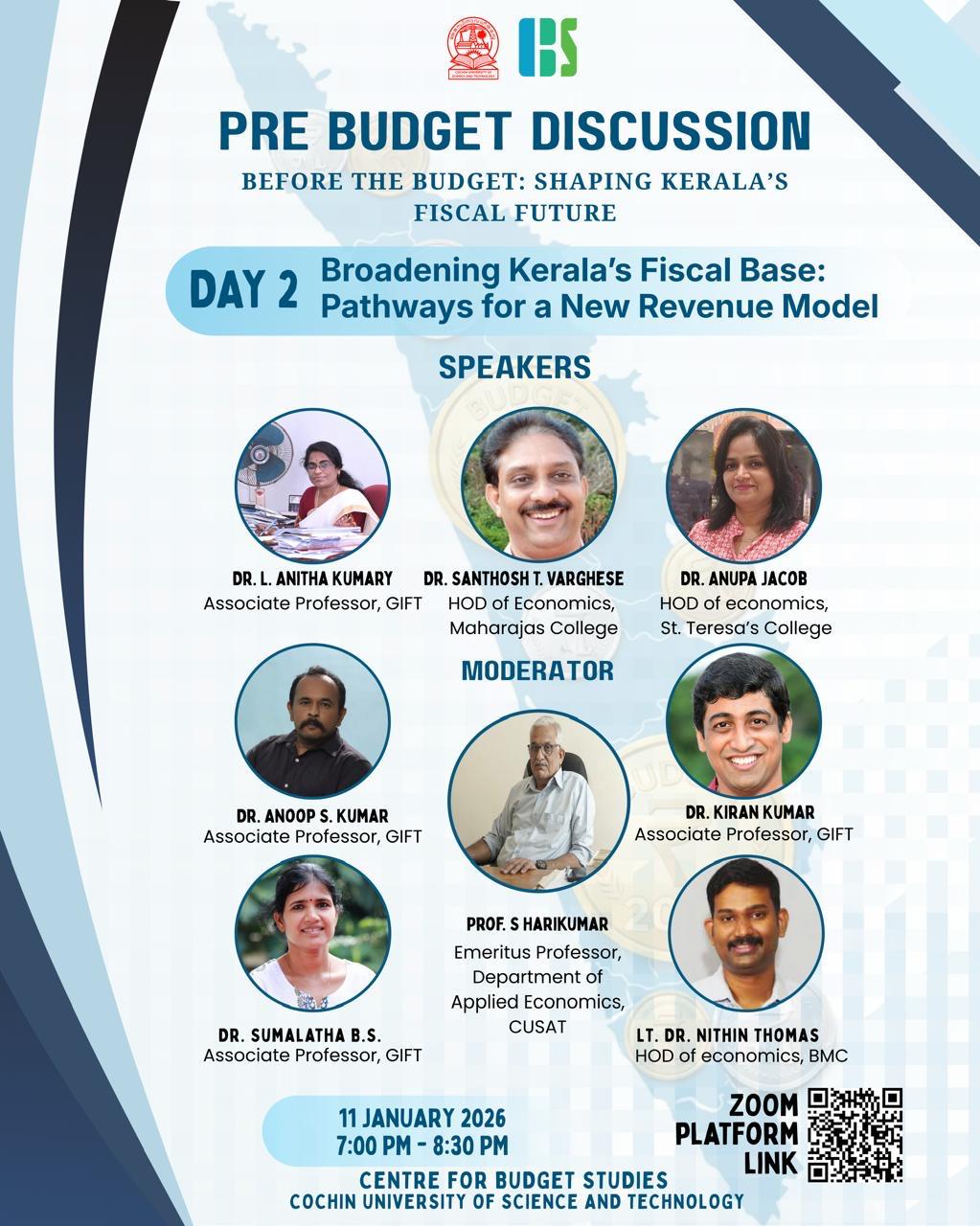 Pre- Budget Discussion Day 2: Broadening Kerala's Fiscal Base: Pathways for a New Revenue Model