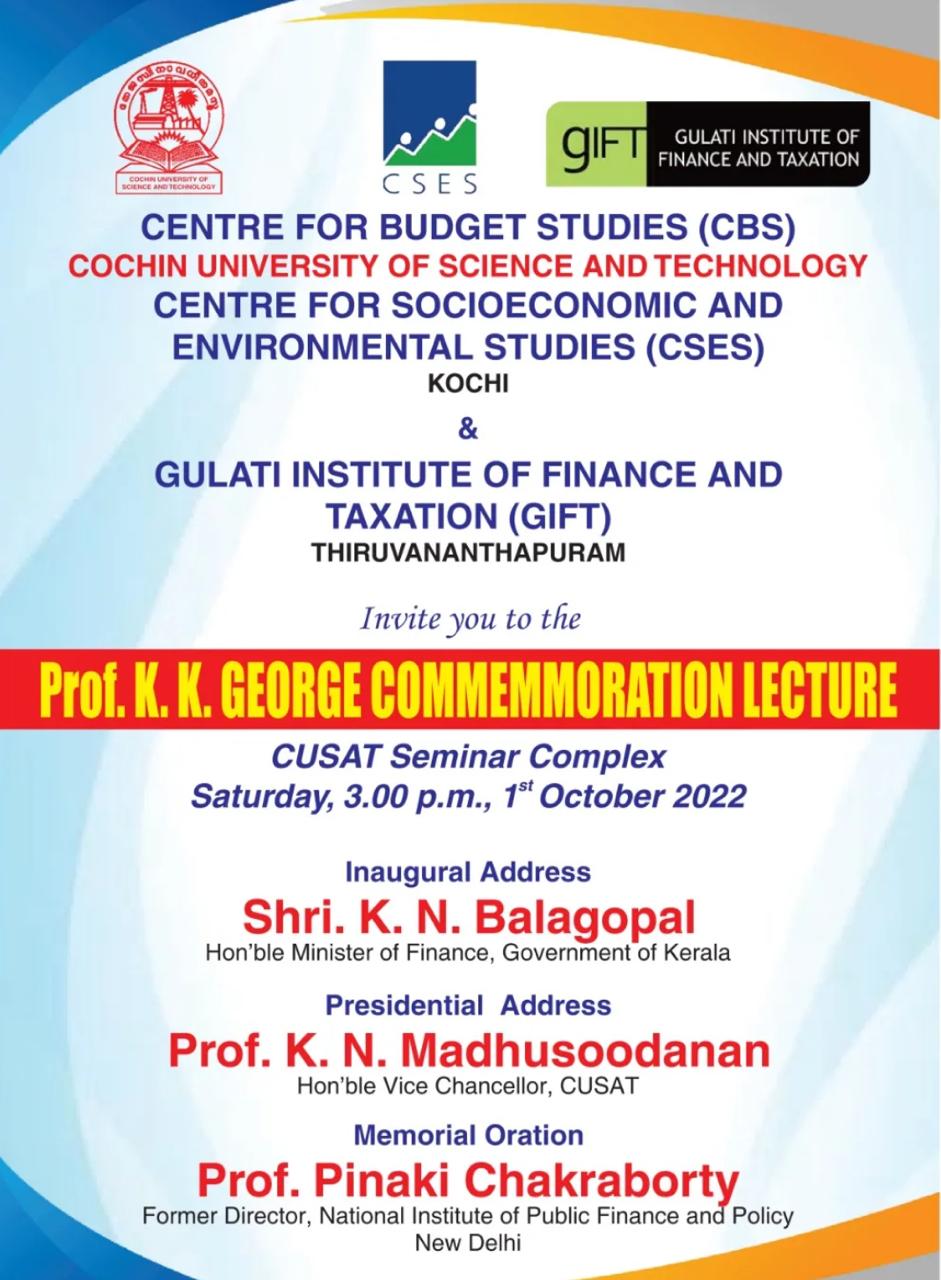 Prof. K. K. George Commeration Lecture