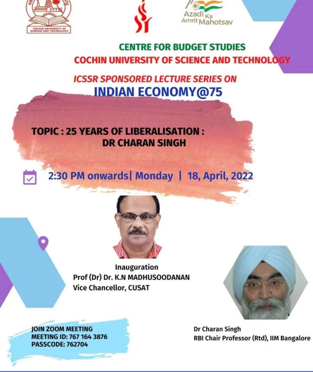ICSSR Lecture Series : Liberalisation
