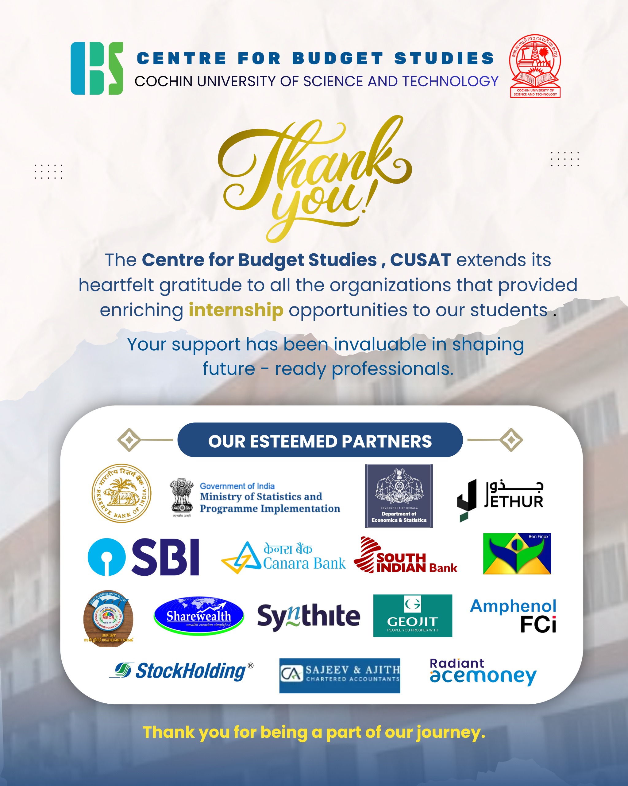Thank You to our Esteemed Partners