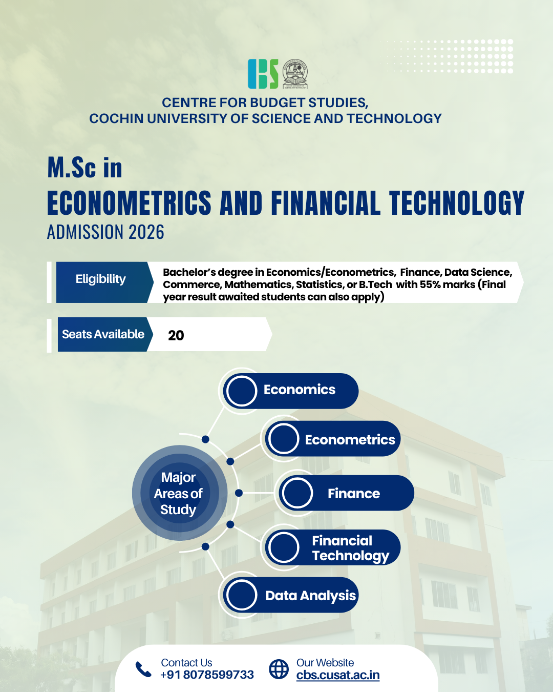 Admissions Open- M.Sc in Econometrics and Financial Technology