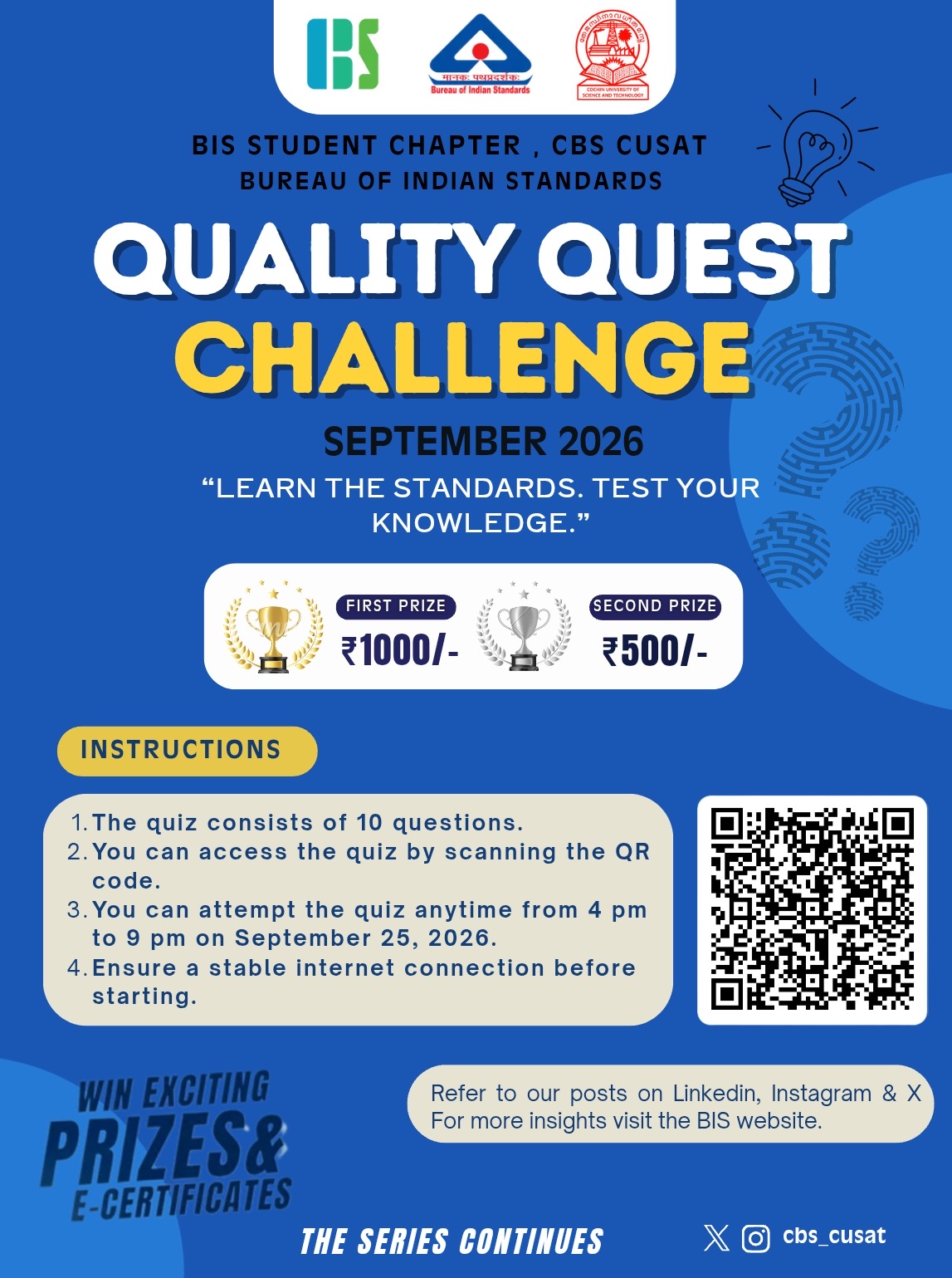 Quality Quest Challenge Quiz - September 2026